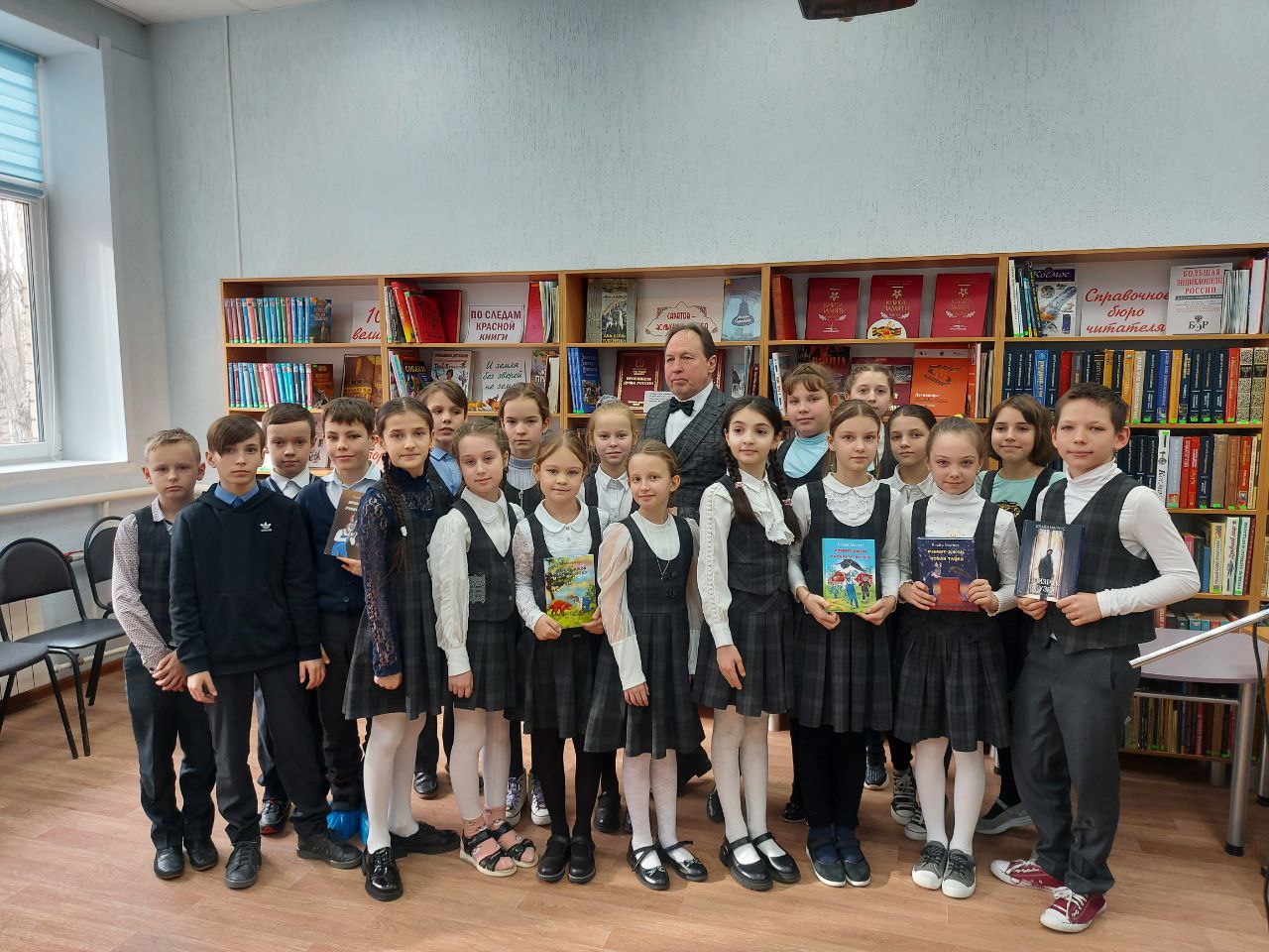 Встреча учеников 4 класса с С.В. Фатеевым.